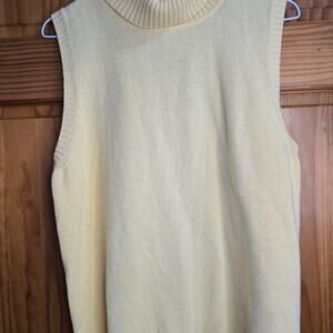 Carolyn Taylor Butter Yellow Turtleneck Tabk Top Size XL